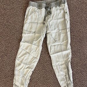 Anthropologie Green Cargo Joggers